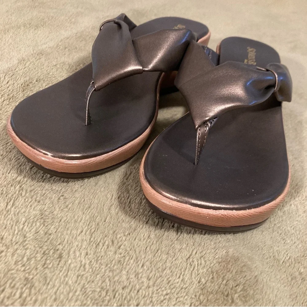 NIB St. John's Bay Kauai Vintage 80s 90s Sandals Brown Women's Size 8.5M